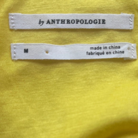 Anthropologie Cosette Yellow White Lace camisole Tank top sleeveless SZ medium - Picture 4 of 6